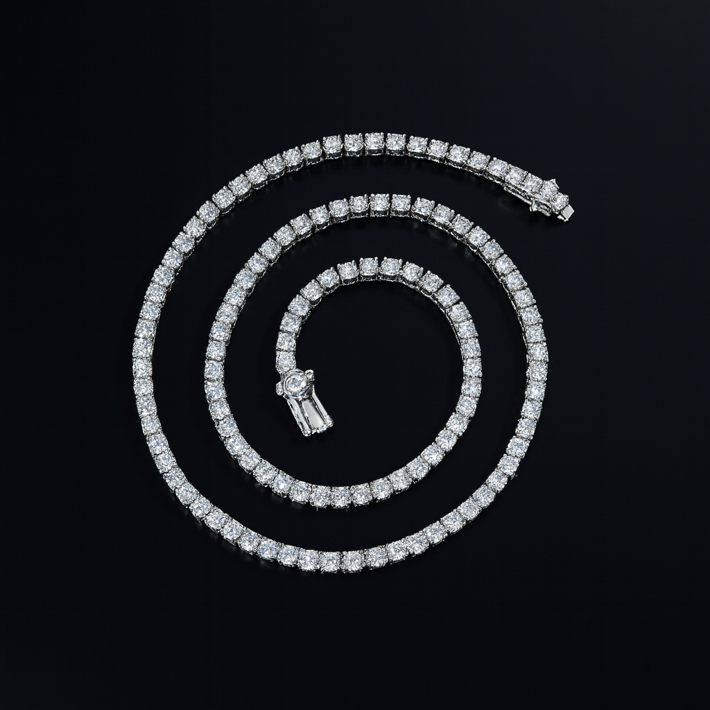 Cadena King’s Shine Plata 925 Stone Moissanita 2mm