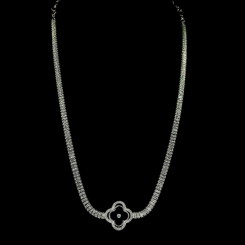 Cadena Eternal Lucky Black Plata 925 48cm