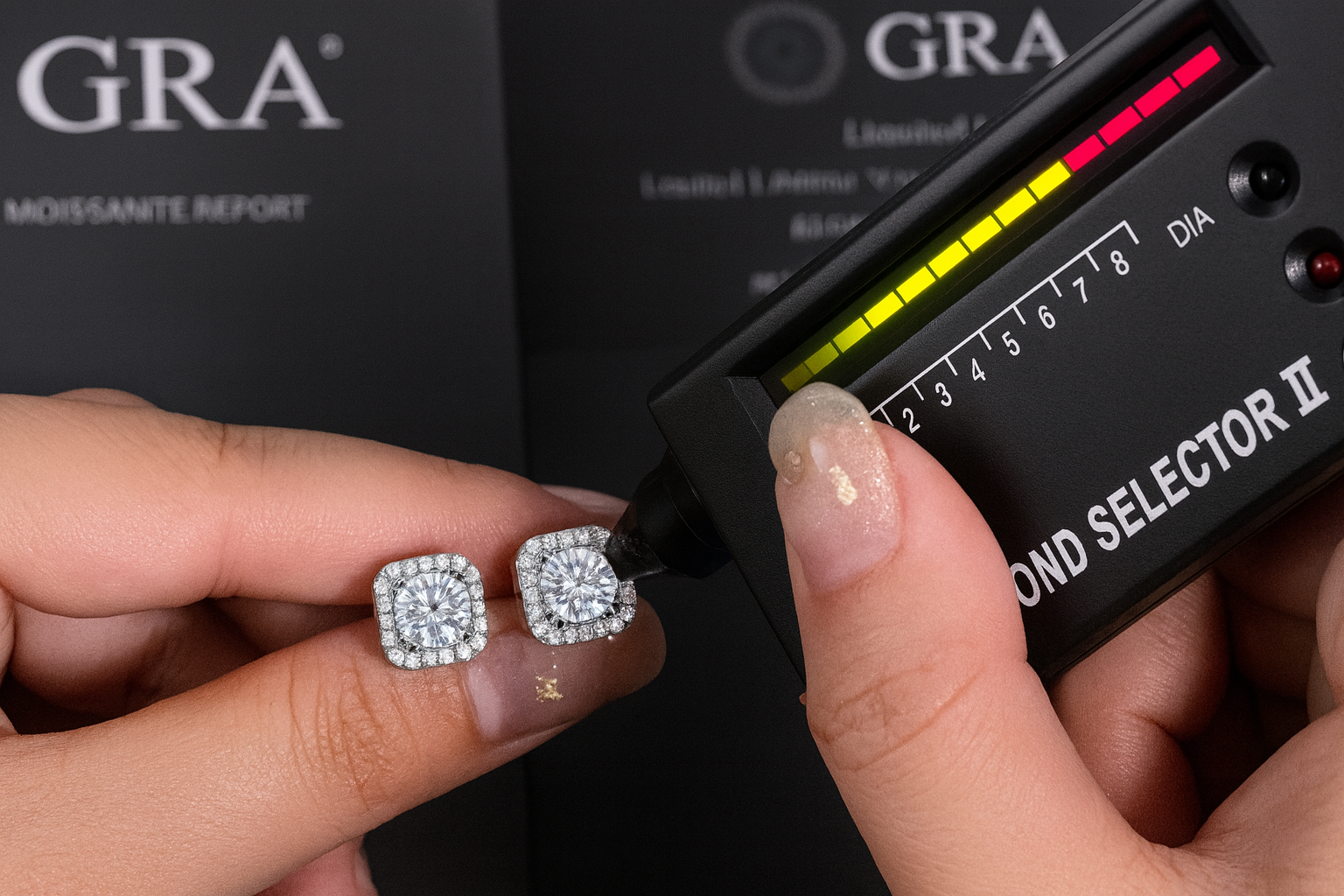 Pendientes Kings Stone Moissanita Plata 925 7mm