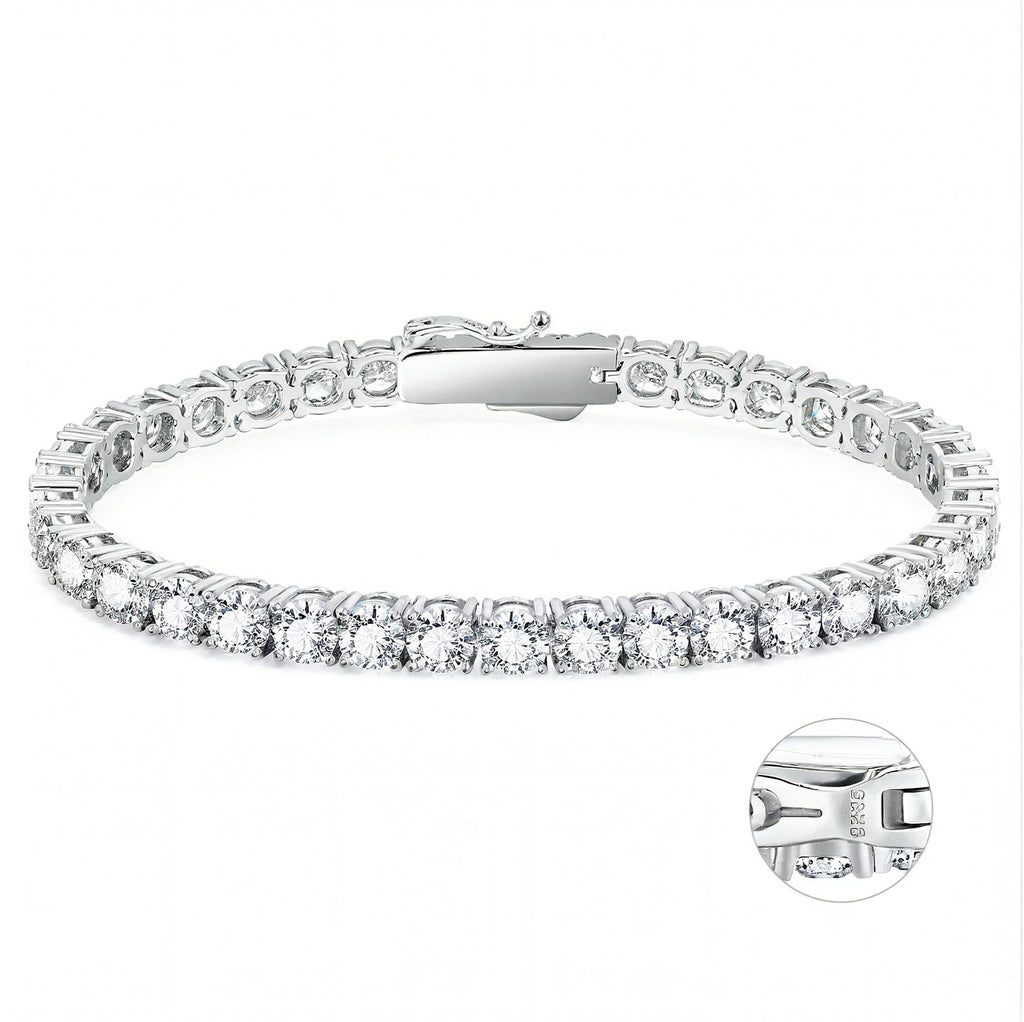 Pulsera Tennis Plata 925 con Circones 4mm