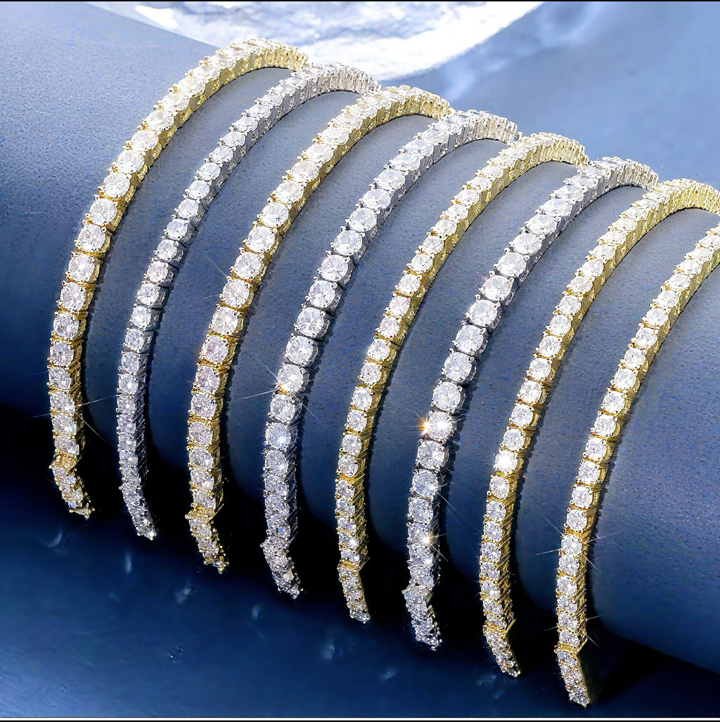 Pulsera Tennis Plata 925 con Circones 4mm