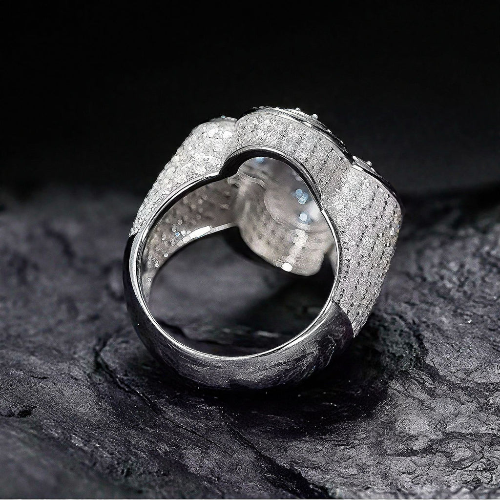 Anillo Blue Royal Shine Plata 925 Stone Moissanita CZ Azul